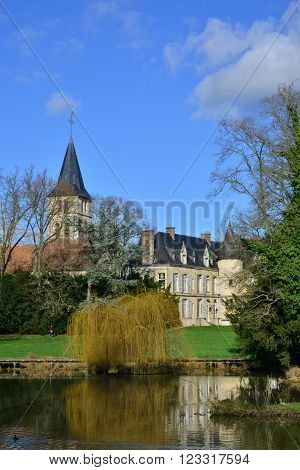 Themericourt France - february 2 2015 : the castle in winter