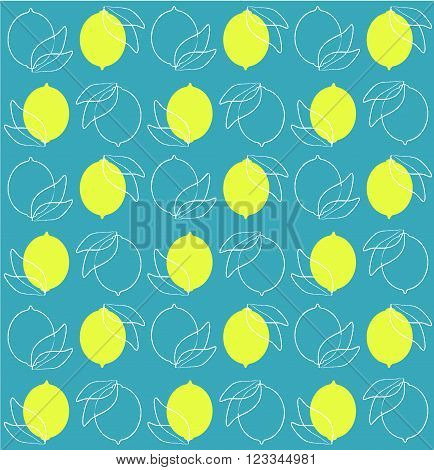 lemon vector seamless pattern, vector background,vector texture