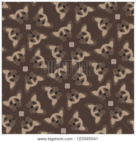 dog vector seamless pattern, vector background,vector texture