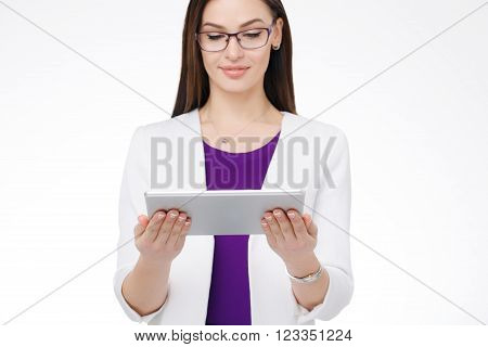 beautiful young businesswoman with tablet pc in the hands
** Note: Shallow depth of field
