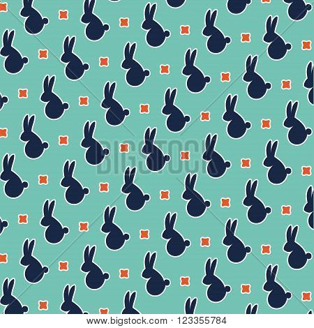 bunny vector seamless pattern, vector background,vector texture