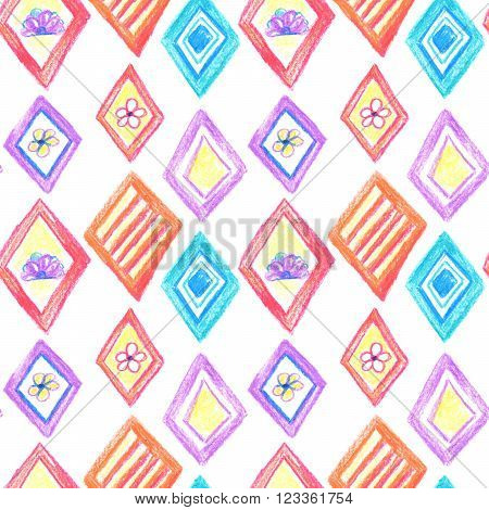 Hand drawn seamless pattern. Endless texture can be used for wallpaper textile pattern fills web page background.