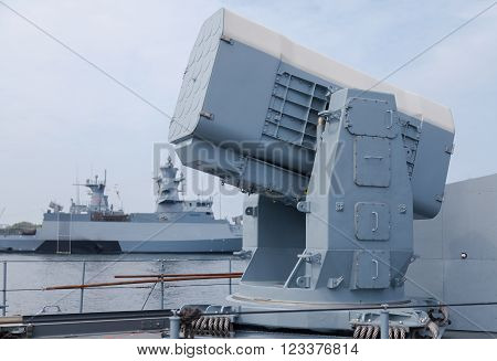 rolling airframe missile system on German navy corvette