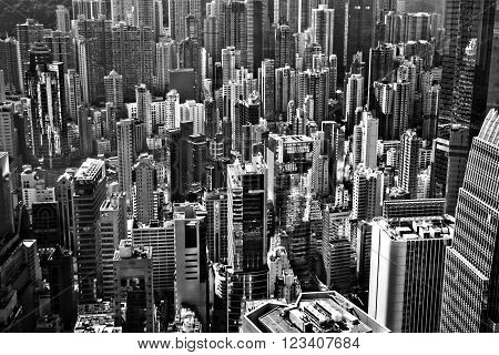 Skyscrapers in Hong Kong with a bird's-eye view
** Note: Visible grain at 100%, best at smaller sizes