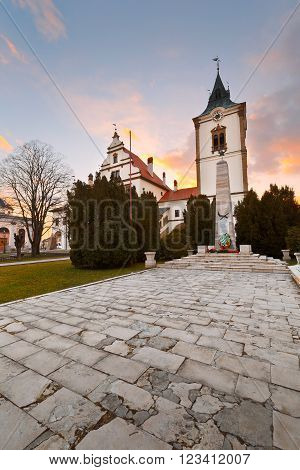 Old town hall in the main square of medieval town of Levoca in eastern Slovakia.