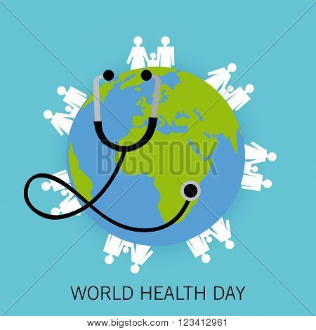 illustration of abackground for World Health Day.