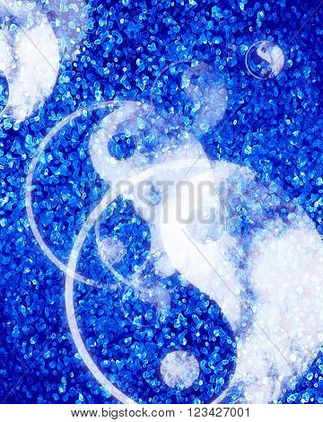 Glittering blue background with some smooth lights and sparkles