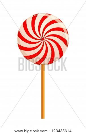 hypnotizing Lollipop. Vector illustration isolated on white background.