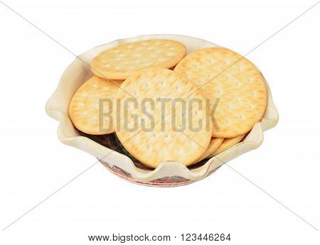Hardtack Cookie In Clay Bowl