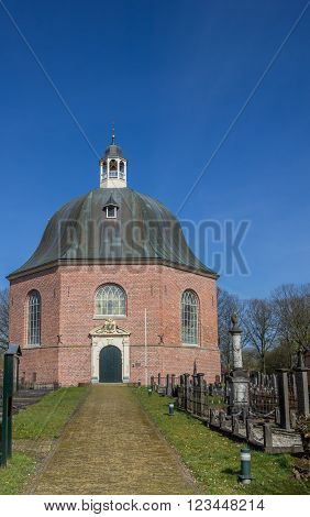 Front of the Koepelkerk in Sappemeer Netherlands