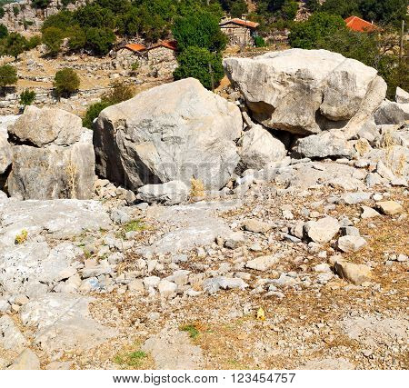 Ruins     From The Hill In Asia Turkey Selge Old Architecture And Nature