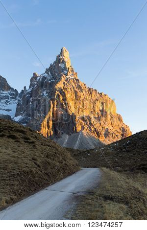 High Mountain At Twilight