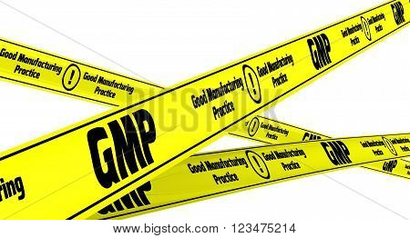 Yellow warning tapes with inscription 