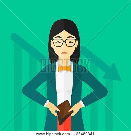 Bancrupt business woman.