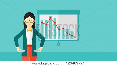 Bancrupt business woman.