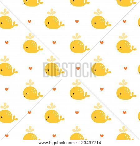 Vector illustration seamless with yellow sneakers on a white background.