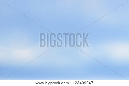 Cloudy sky vector background, Clouds on sky. Blurred background