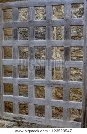 brown, wooden, lattice pattern, square, background, weathered