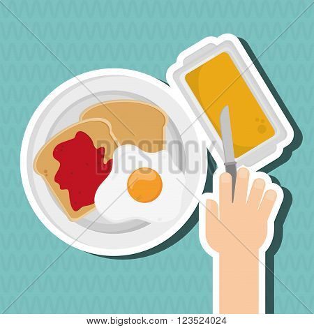 Breakfast concept with icon design, vector illustration 10 eps graphic.