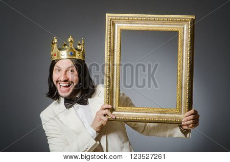 Young king businessman in royal concept