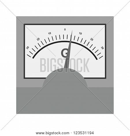 Galvanometer, science, electric icon vector image. Can also be used for electric circuits. Suitable for use on web apps, mobile apps and print media.
