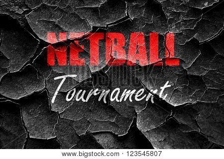 Grunge cracked netball sign background with some soft smooth lines