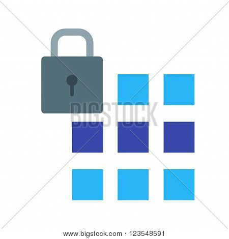 Passcode, security, lock icon vector image.Can also be used for security. Suitable for mobile apps, web apps and print media.