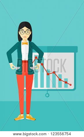 Bancrupt business woman.
