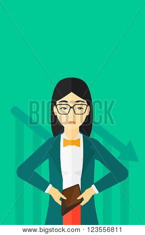 Bancrupt business woman.
