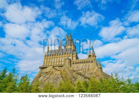 OSAKA, JAPAN - December 1, 2015: Universal Studios Japan (USJ). According to 2014 Theme Index Global Attraction Attendance Report, USJ is ranked fifth among the top 25 amusement parks worldwide.