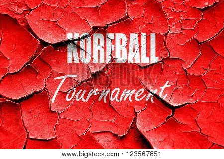 Grunge cracked korfball sign background with some soft smooth lines