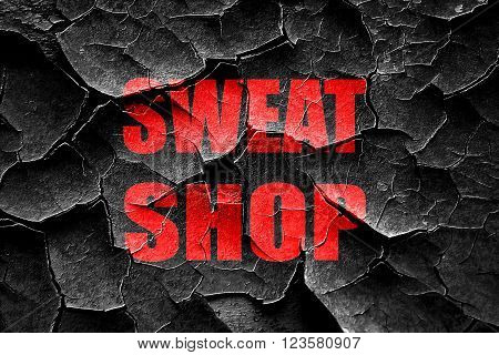 Grunge cracked Sweat shop background with some smooth lines