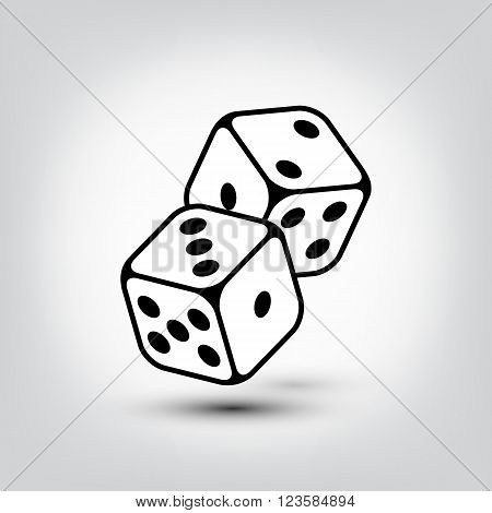 Vector dices icon. Vector design element. Eps 10