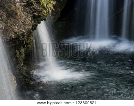 waterfall. flowing water