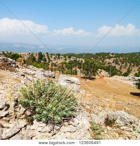 From The Hill In Asia Turkey Selge Old Architecture Ruins And Nature