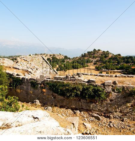 From The Hill In Asia Turkey Selge Old Architecture Ruins And Nature