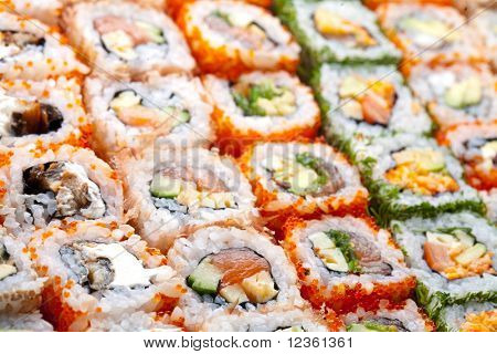 Sushi und Rollen