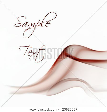 Orange insence smoke isolated on white background with free space for your text.