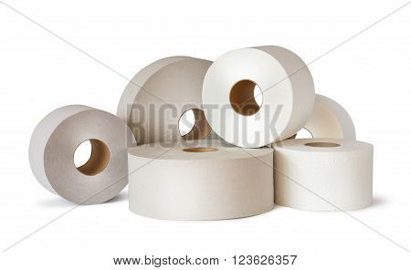 Many White Toilet Paper Rolls