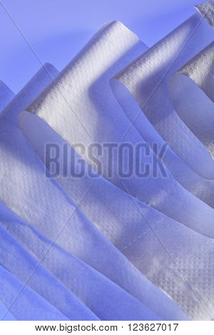 White Toilet Paper In Closeup