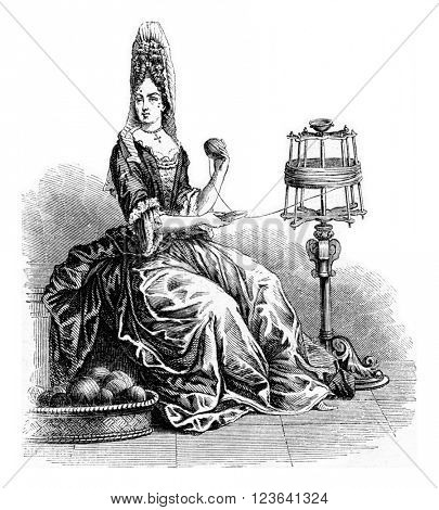 Atropos, vintage engraved illustration. Magasin Pittoresque 1853.