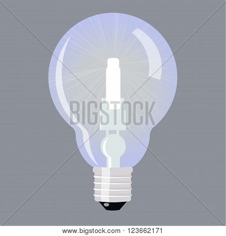 light bulb isolated vector illustration, vector object
