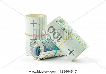 Rolls Of Polish Banknotes