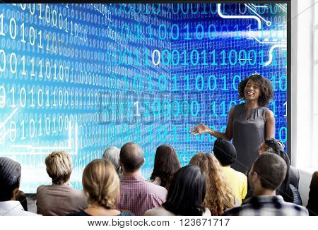 Binary Code Graphics Computer Program Concept