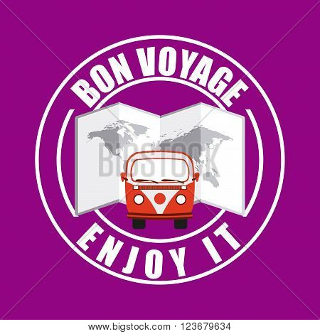 von voyage seal design, vector illustration eps10 graphic