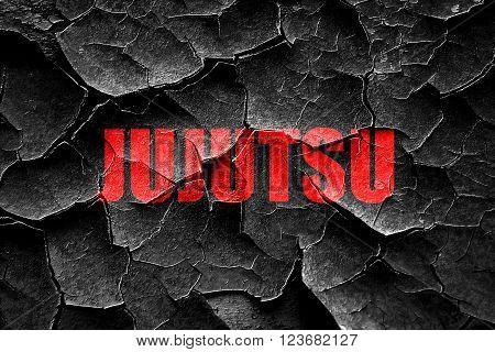 Grunge cracked jujutsu sign background with some soft smooth lines