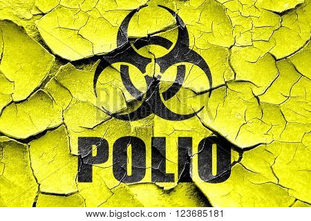 Grunge cracked Polio concept background with some soft smooth lines
