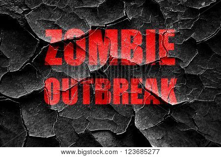 Grunge cracked zombie virus concept background with some soft smooth lines