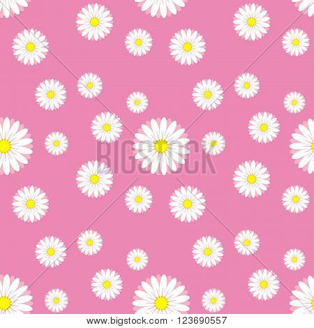 White flowers, vector seamless pattern EPS 10. Editable pattern.