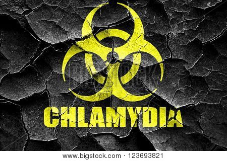 Grunge cracked Chlamydia concept background with some soft smooth lines